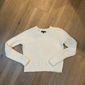 Banana Republic Cream Knit Crew Neck Sweater
